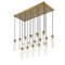 Z-Lite Beau Linear Chandelier, 17-Light, 18 In.W x 42 In.L x 12.75 In.H, Rubbed Brass/Clear 740P-17L-RB - alternate 3